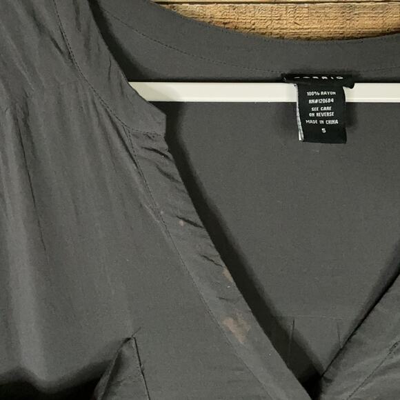 Torrid Challis Button Sleeveless Tank Top Solid Gray Size 5 5X - Picture 5 of 10